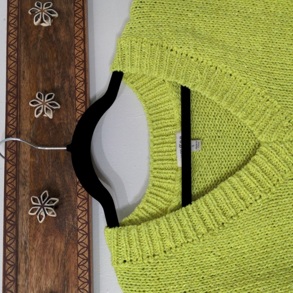 Tinsel neon yellow sweater - Picture 3 of 4